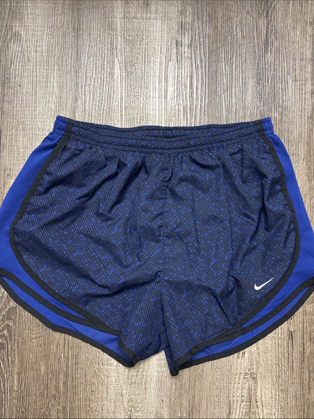 Nike Women's Royal Blue & Black Athletic Running Shorts